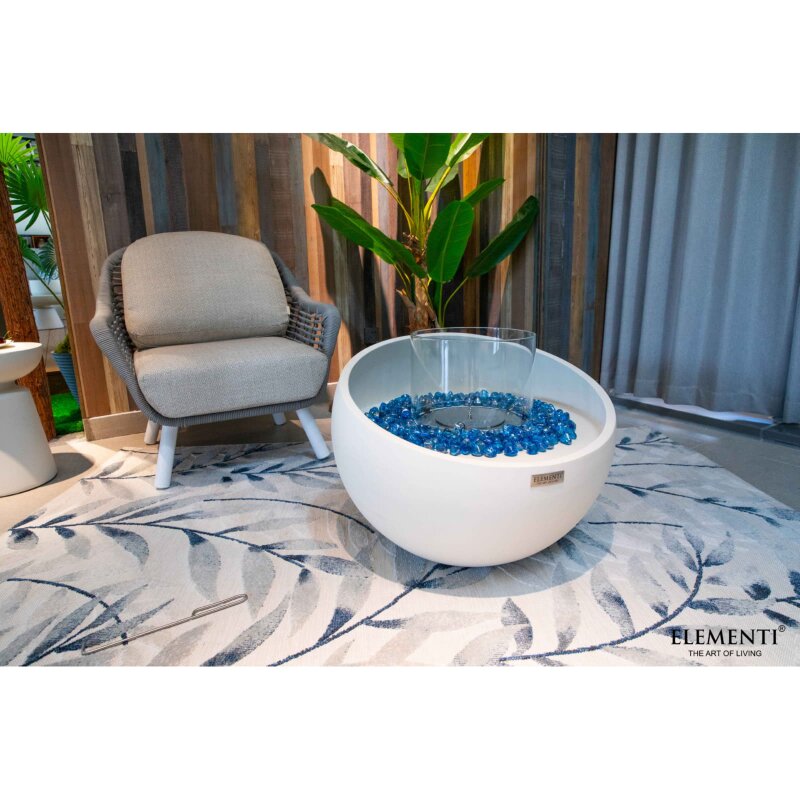 Bio Ethanol Feuerstelle Elementi Firenze, Cremeweiß