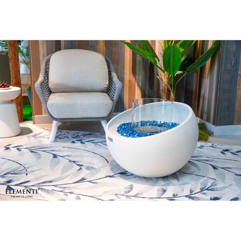 Bio Ethanol Feuerstelle Elementi Firenze, Cremeweiß