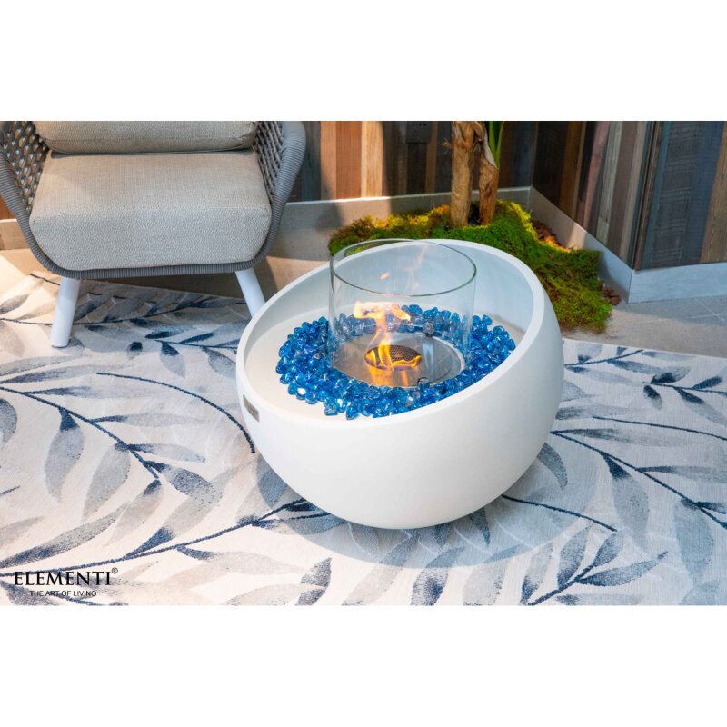 Bio Ethanol Feuerstelle Elementi Firenze, Cremeweiß