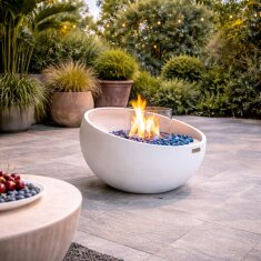 Bio Ethanol Feuerstelle Elementi Firenze, Cremewei&szlig;