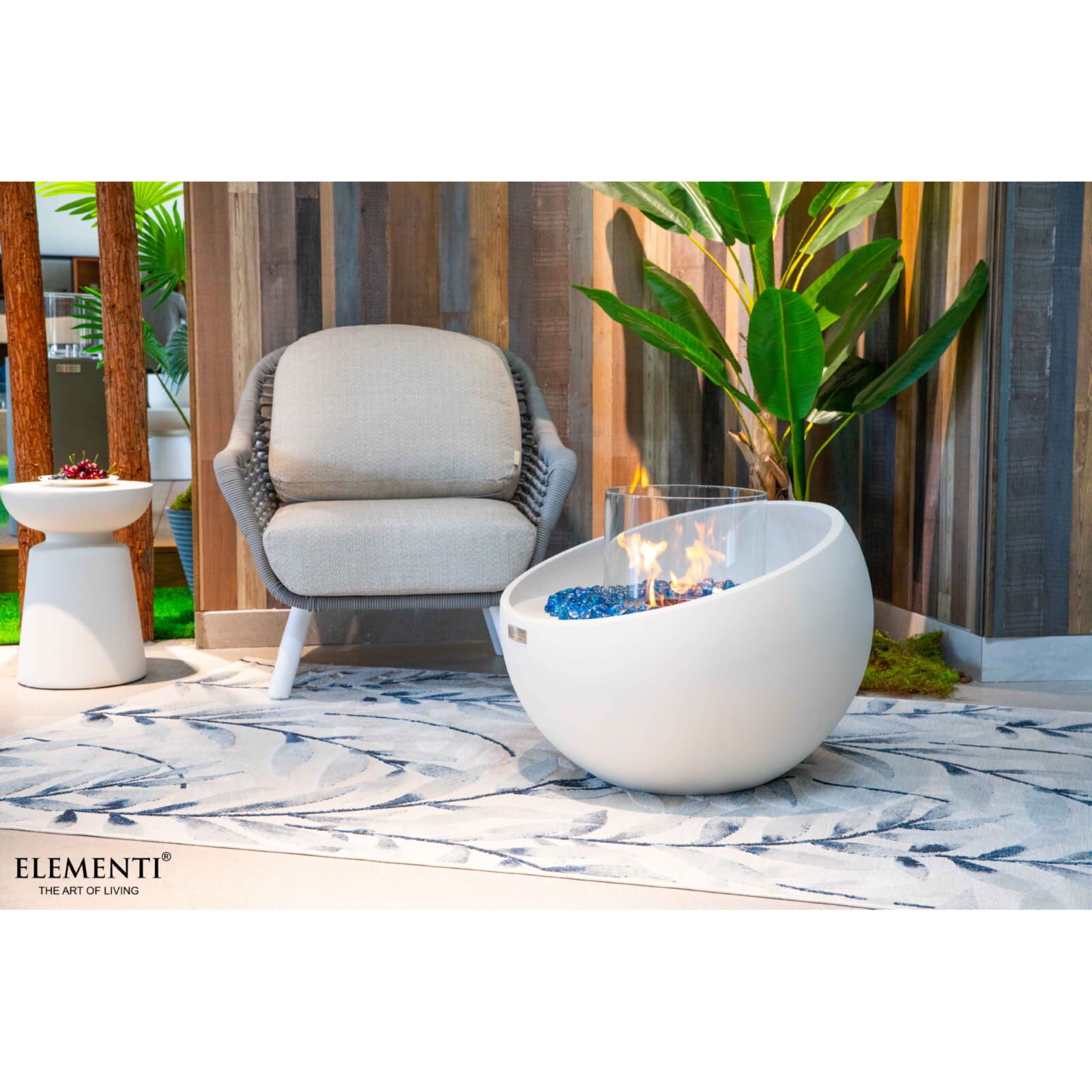 Bio Ethanol Feuerstelle Elementi Firenze, Cremeweiß