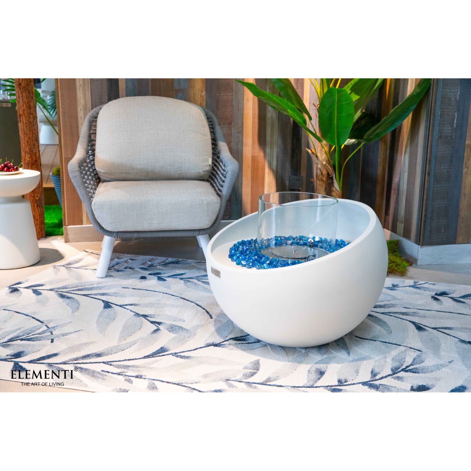 Bio Ethanol Feuerstelle Elementi Firenze, Cremeweiß