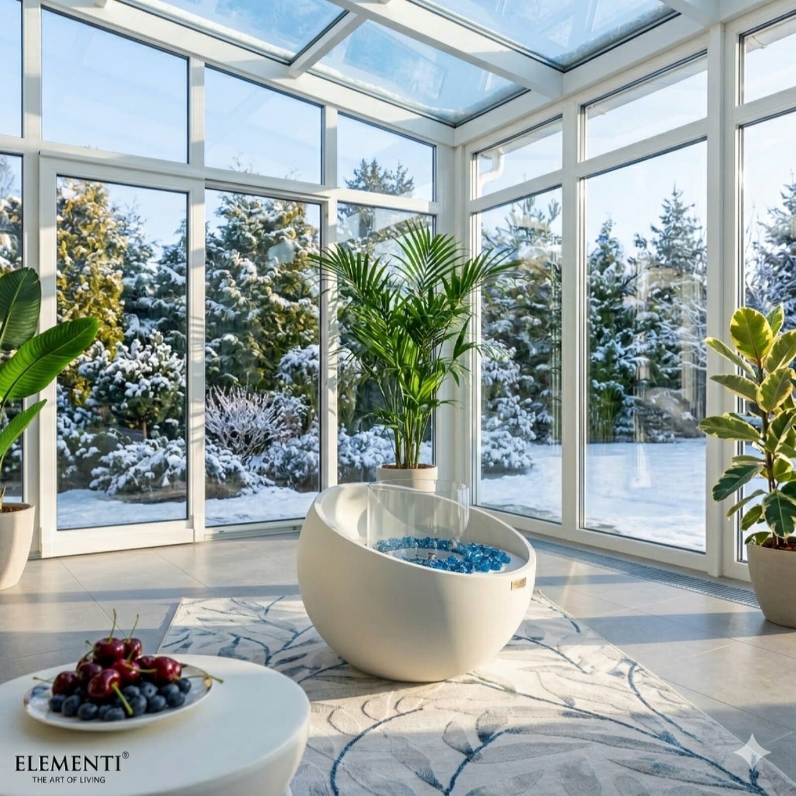 Bio Ethanol Feuerstelle Elementi Firenze, Cremeweiß