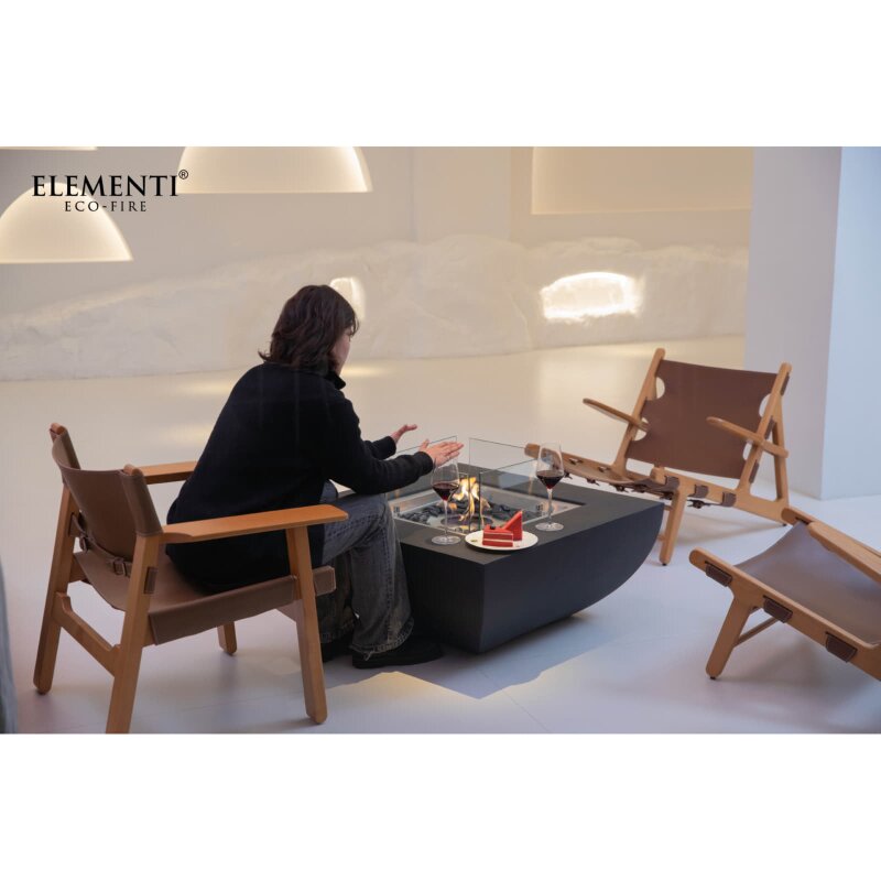 Bio Ethanol Feuerstelle Elementi Aurora, Mattschwarz