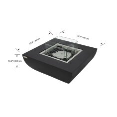 Bio Ethanol Feuerstelle Elementi Aurora, Mattschwarz