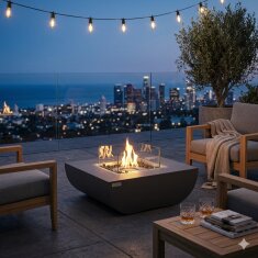 Bio Ethanol Feuerstelle Elementi Aurora, Mattschwarz