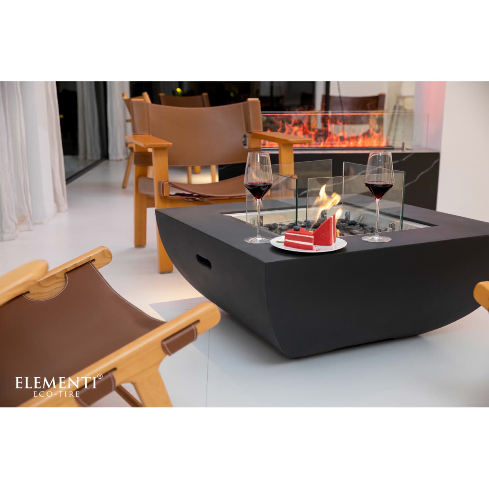 Bio Ethanol Feuerstelle Elementi Aurora, Mattschwarz