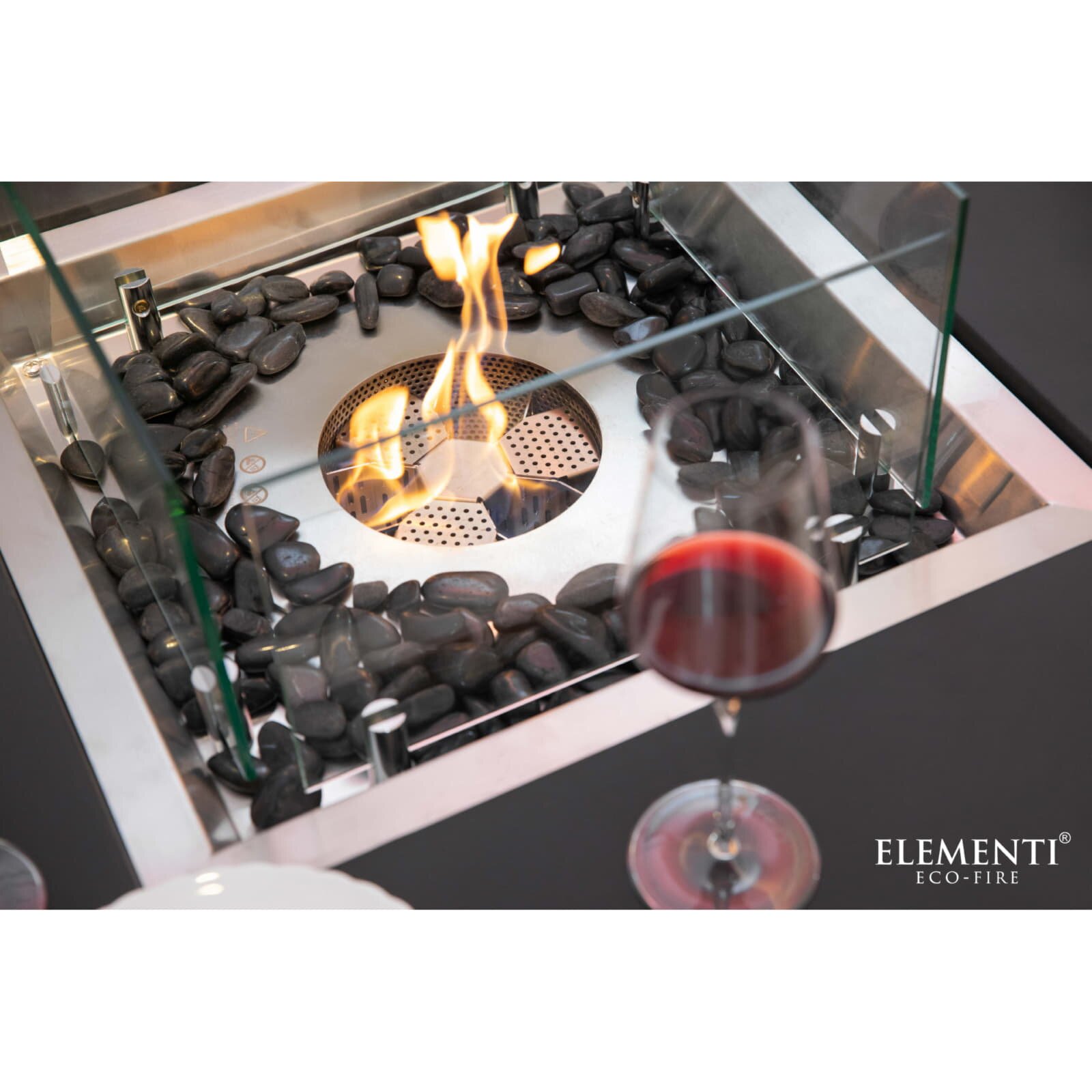 Bio Ethanol Feuerstelle Elementi Aurora, Mattschwarz