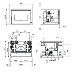 Pelleteinsatz La Nordica Extraflame Comfort P85 Plus (kanalisierbar) - 12 kW