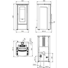 Pelletofen La Nordica Extraflame Teorema - 10 kW