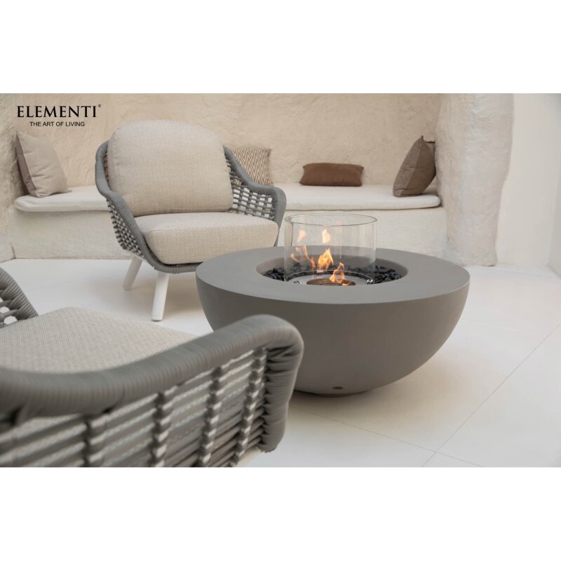 Bio Ethanol Feuerstelle Elementi Roca, Spacegrau