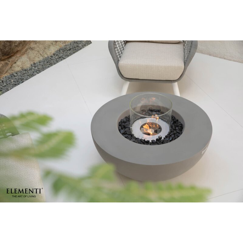 Bio Ethanol Feuerstelle Elementi Roca, Spacegrau