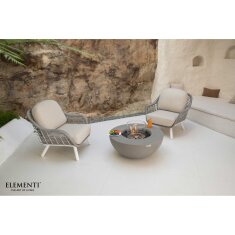 Bio Ethanol Feuerstelle Elementi Roca, Spacegrau