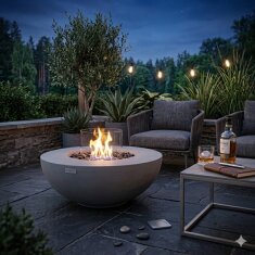 Bio Ethanol Feuerstelle Elementi Roca, Spacegrau