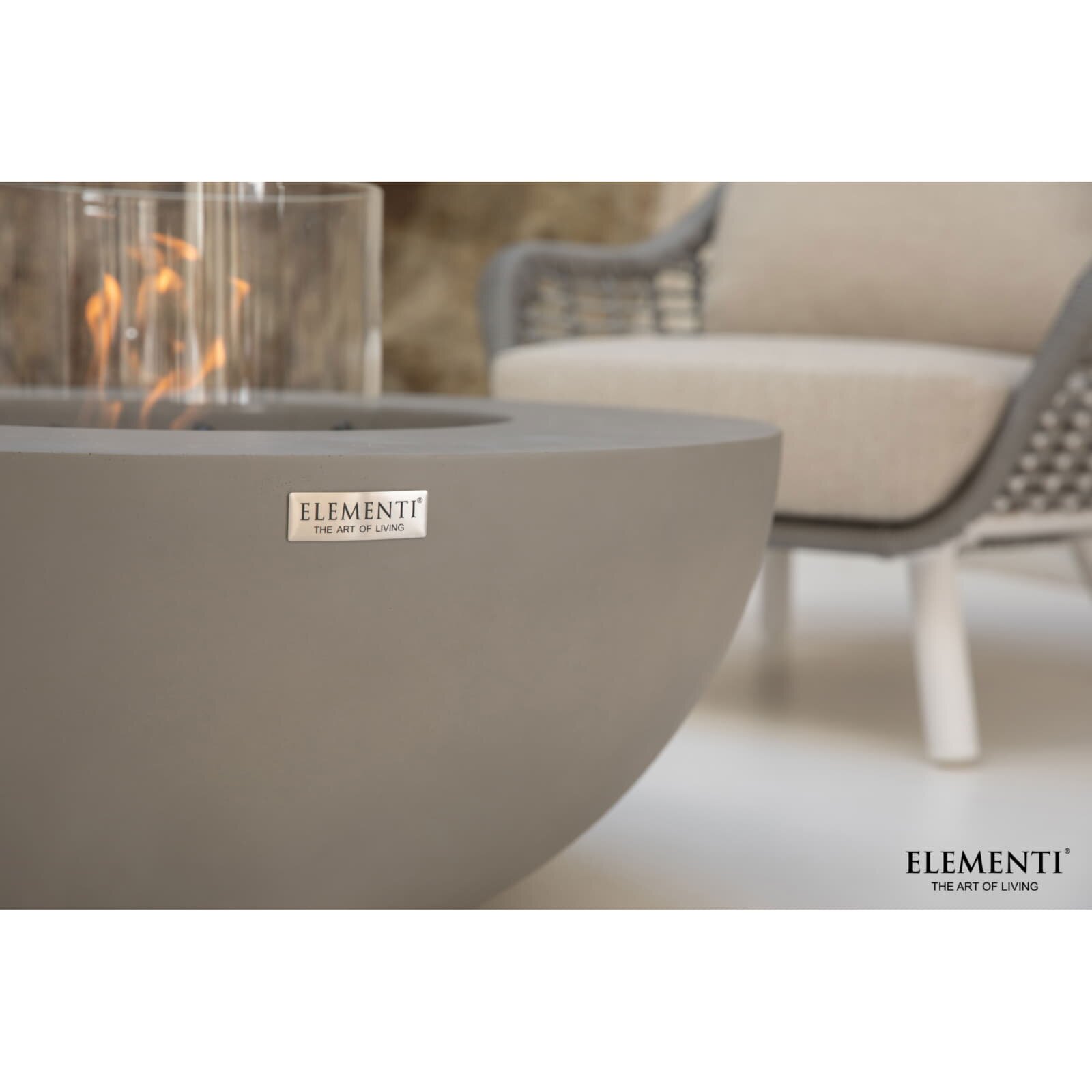 Bio Ethanol Feuerstelle Elementi Roca, Spacegrau