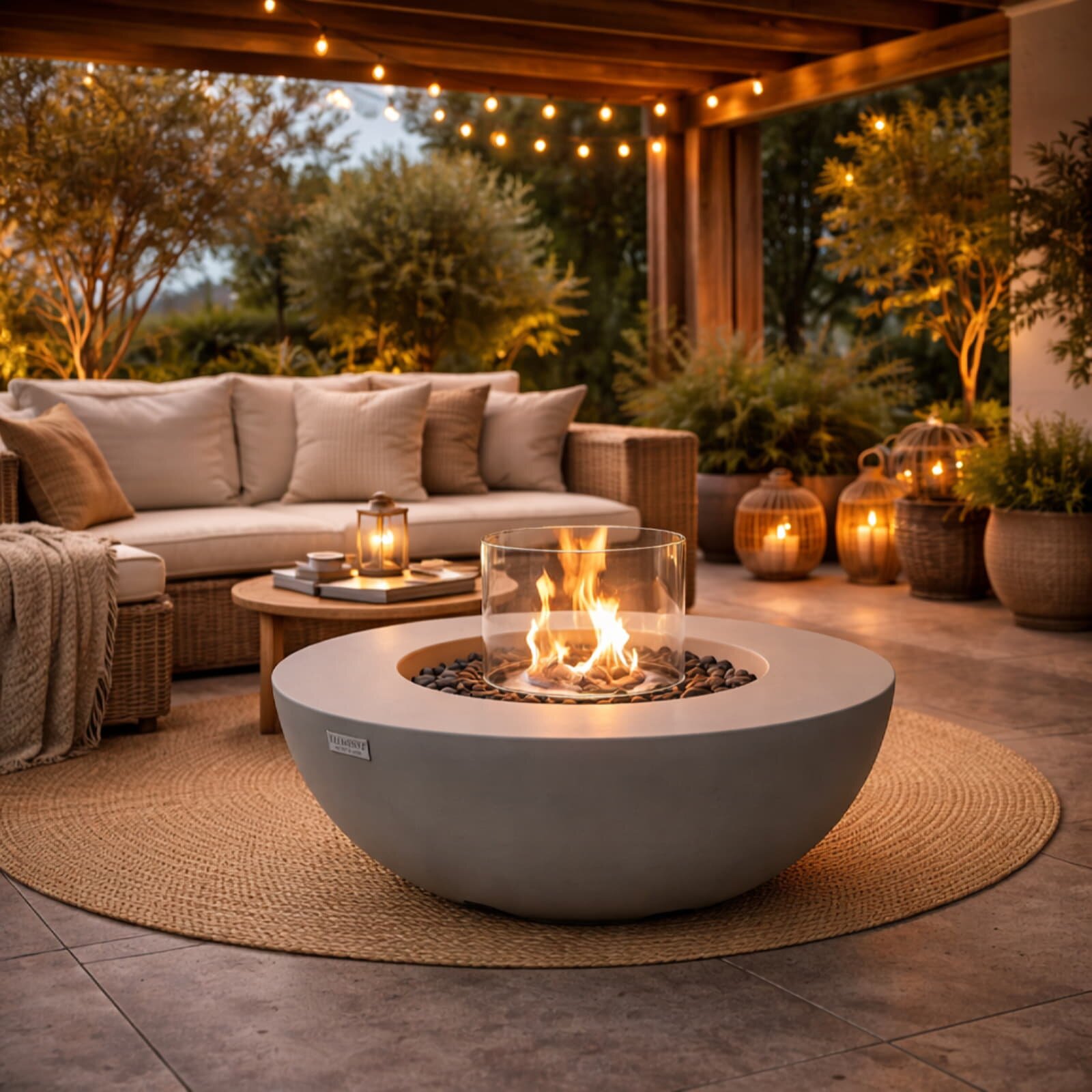 Bio Ethanol Feuerstelle Elementi Roca, Spacegrau