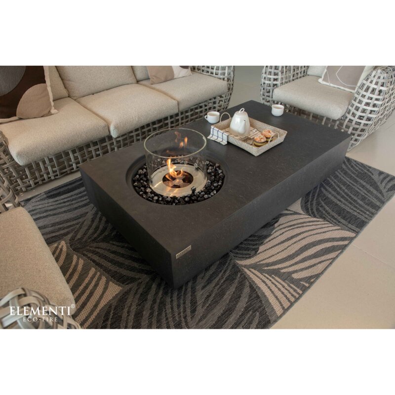 Bio Ethanol Feuerstelle Elementi Metropolis, Schieferschwarz