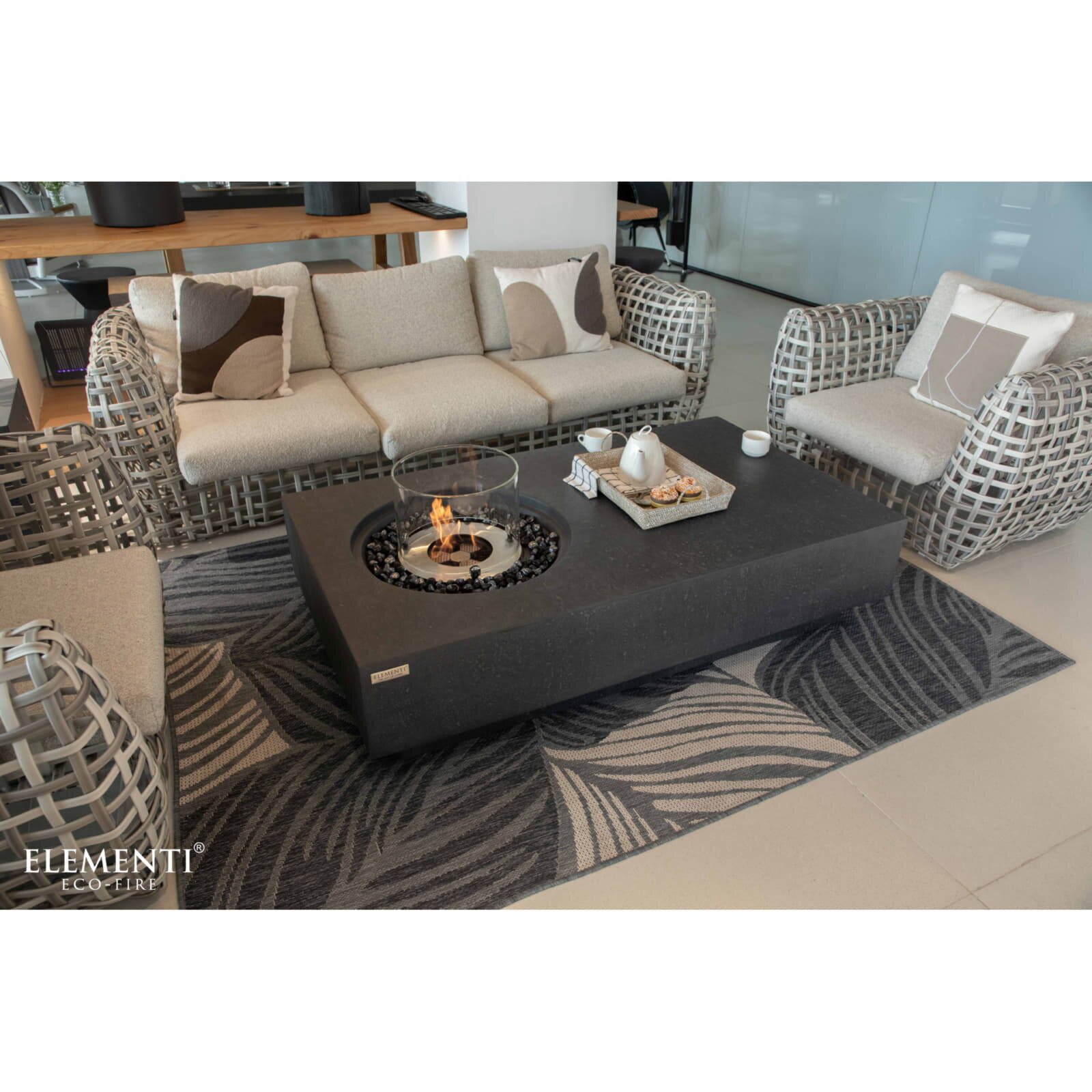 Bio Ethanol Feuerstelle Elementi Metropolis, Schieferschwarz