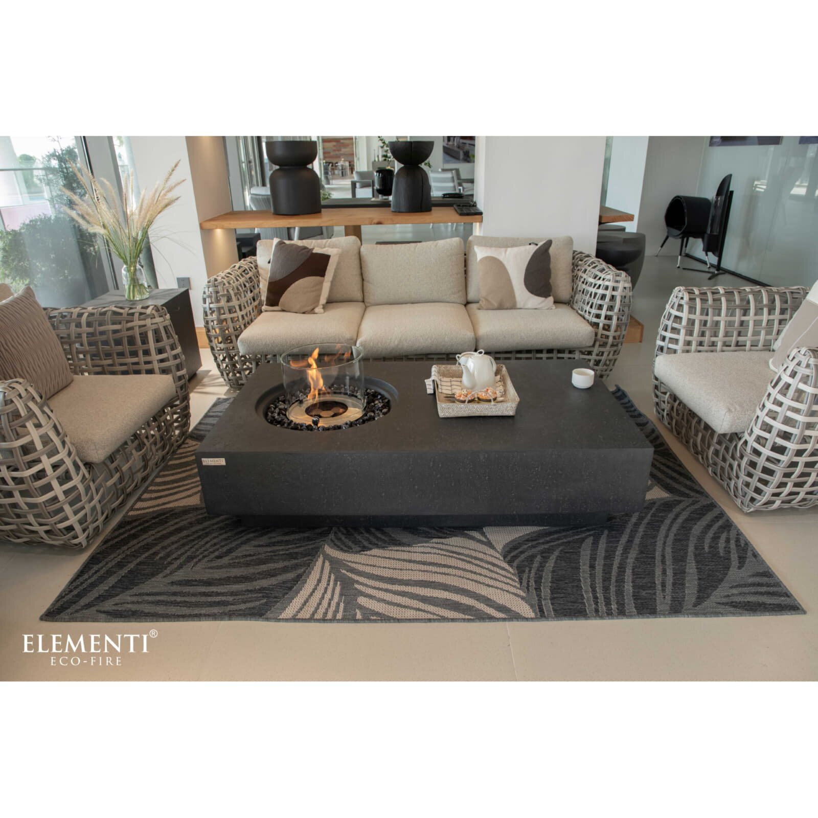 Bio Ethanol Feuerstelle Elementi Metropolis, Schieferschwarz