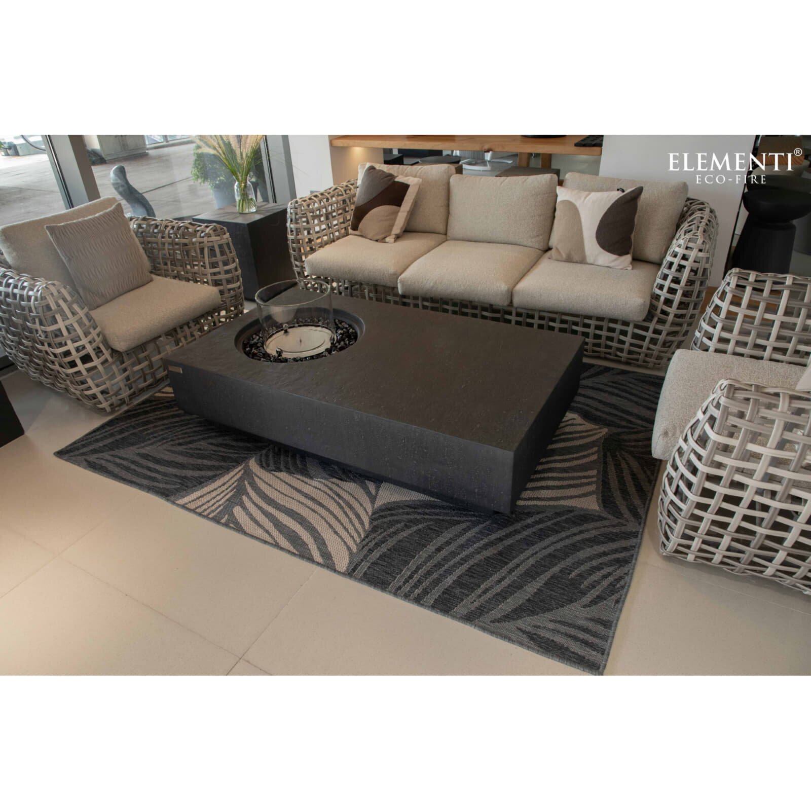 Bio Ethanol Feuerstelle Elementi Metropolis, Schieferschwarz