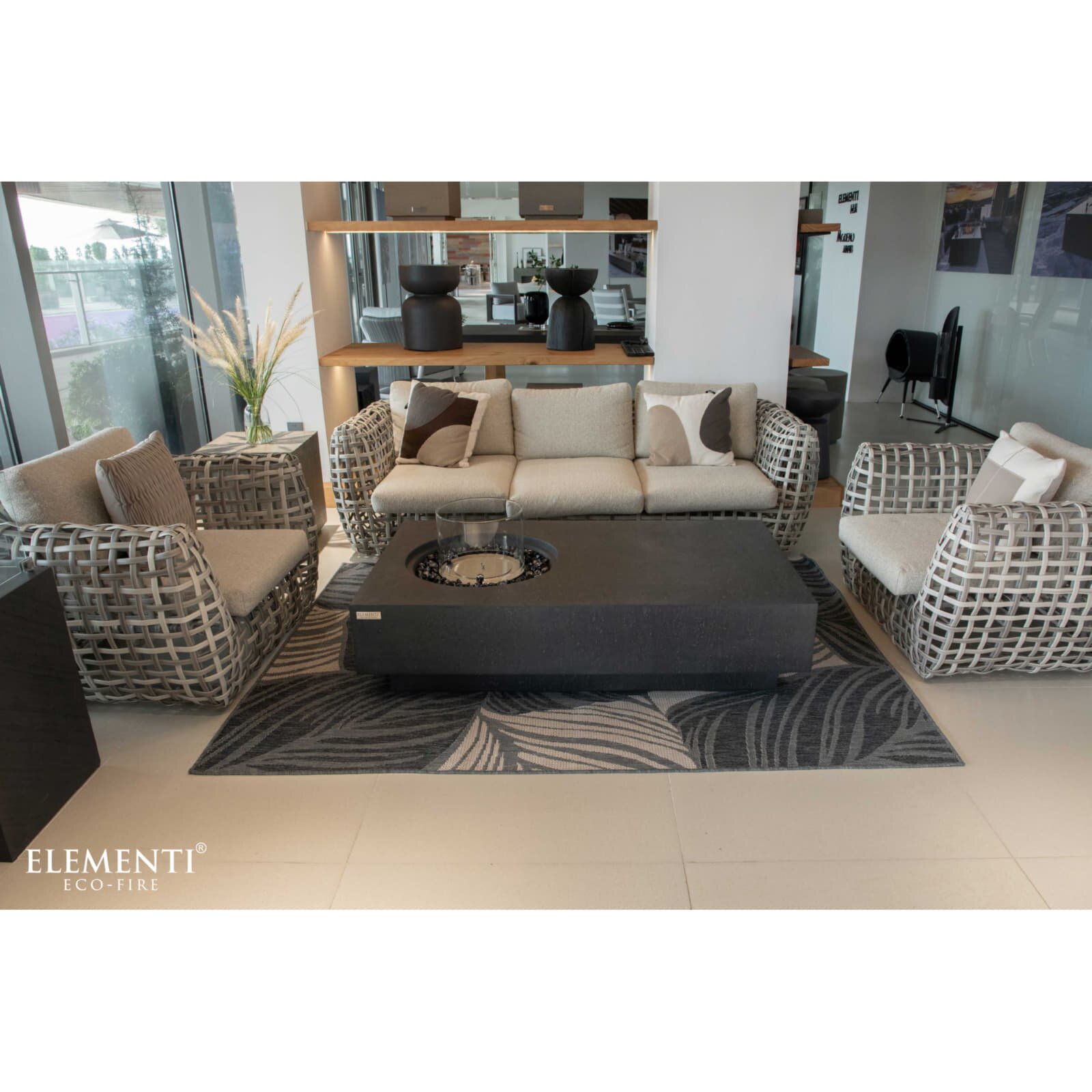 Bio Ethanol Feuerstelle Elementi Metropolis, Schieferschwarz