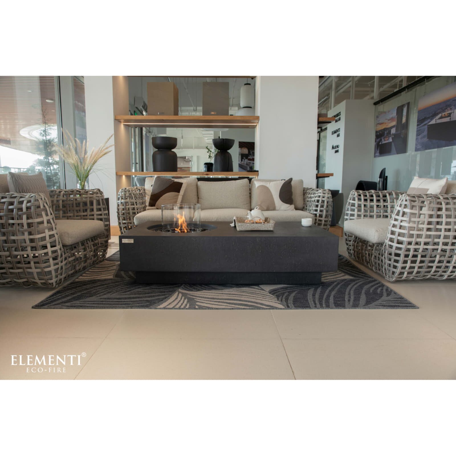 Bio Ethanol Feuerstelle Elementi Metropolis, Schieferschwarz