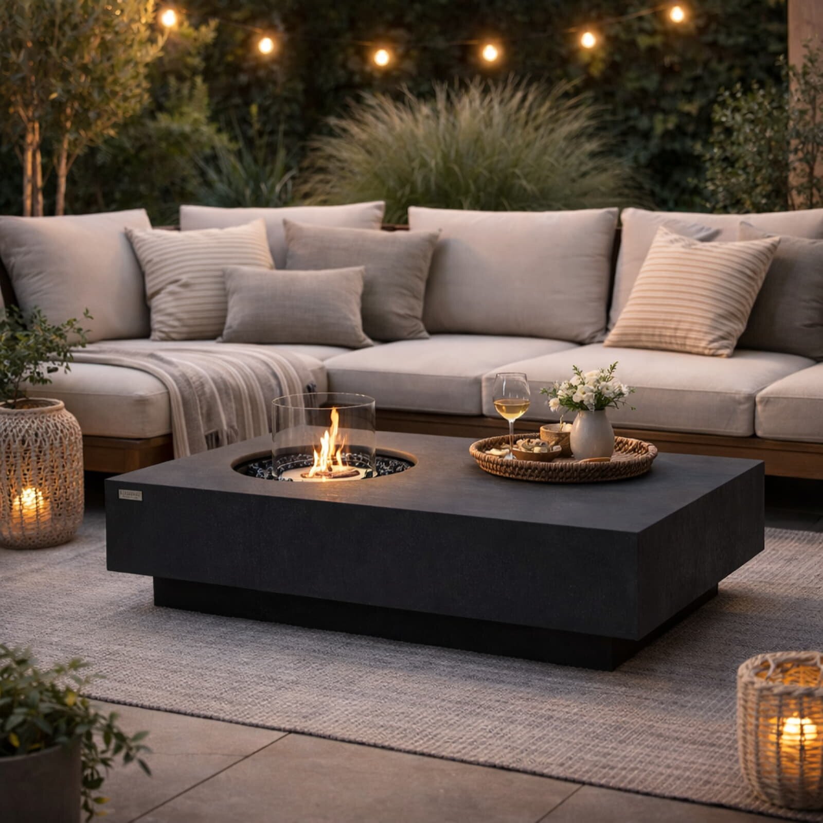 Bio Ethanol Feuerstelle Elementi Metropolis, Schieferschwarz