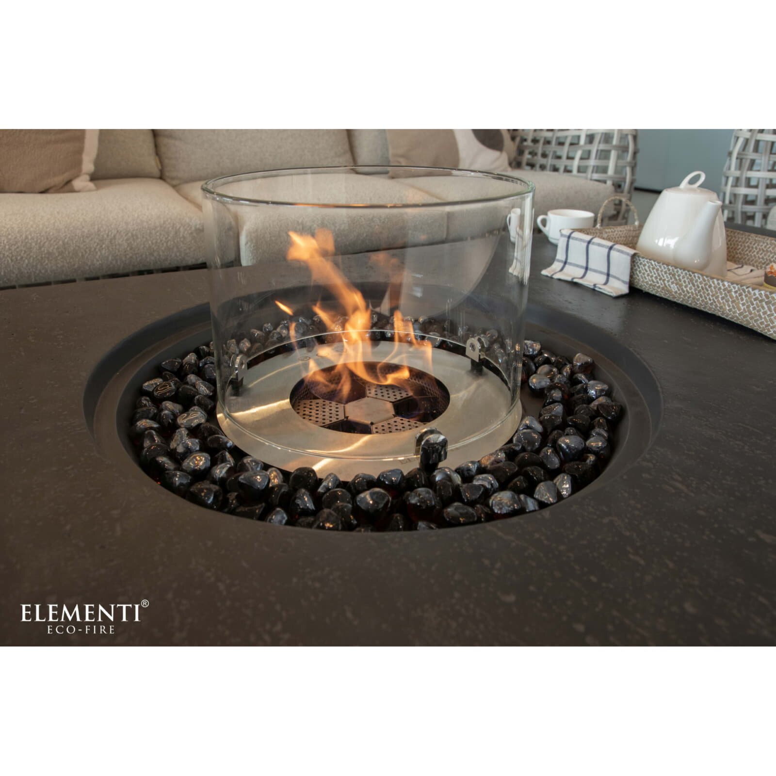 Bio Ethanol Feuerstelle Elementi Metropolis, Schieferschwarz