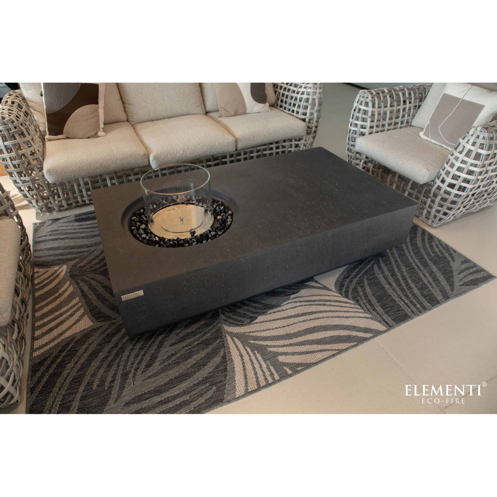 Bio Ethanol Feuerstelle Elementi Metropolis, Schieferschwarz