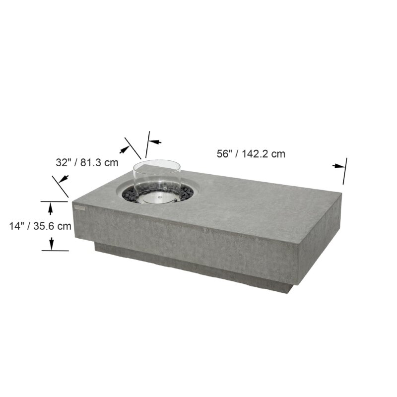 Bio Ethanol Feuerstelle Elementi Metropolis, Spacegrau