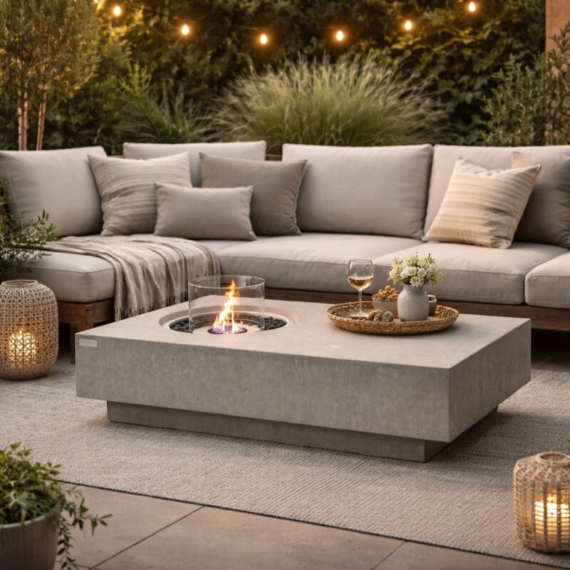 Bio Ethanol Feuerstelle Elementi Metropolis, Spacegrau