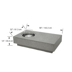 Bio Ethanol Feuerstelle Elementi Metropolis, Spacegrau