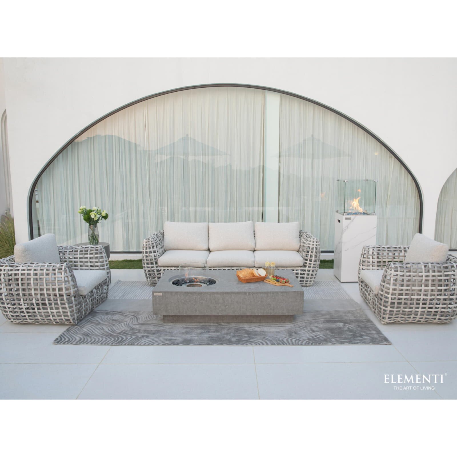 Bio Ethanol Feuerstelle Elementi Metropolis, Spacegrau