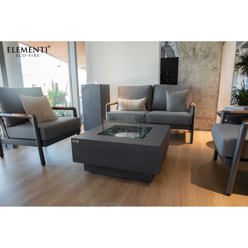 Bio Ethanol Feuerstelle Elementi Manhattan, Schieferschwarz