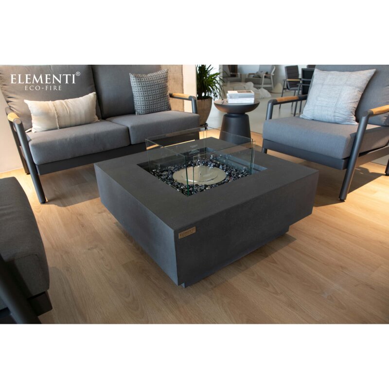 Bio Ethanol Feuerstelle Elementi Manhattan, Schieferschwarz