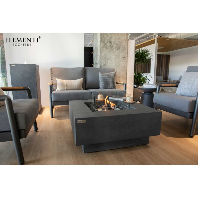 Bio Ethanol Feuerstelle Elementi Manhattan, Schieferschwarz