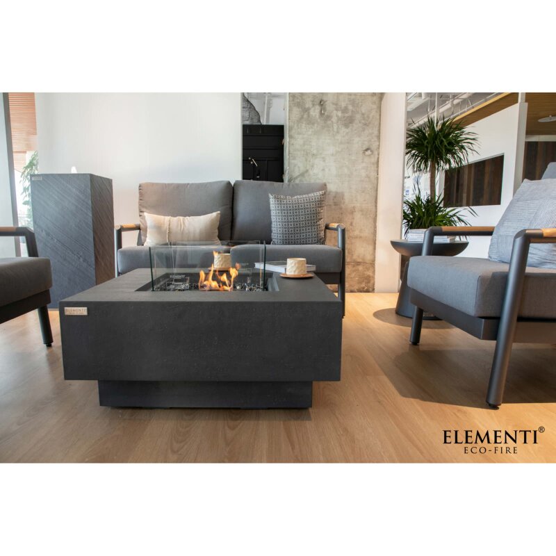 Bio Ethanol Feuerstelle Elementi Manhattan, Schieferschwarz