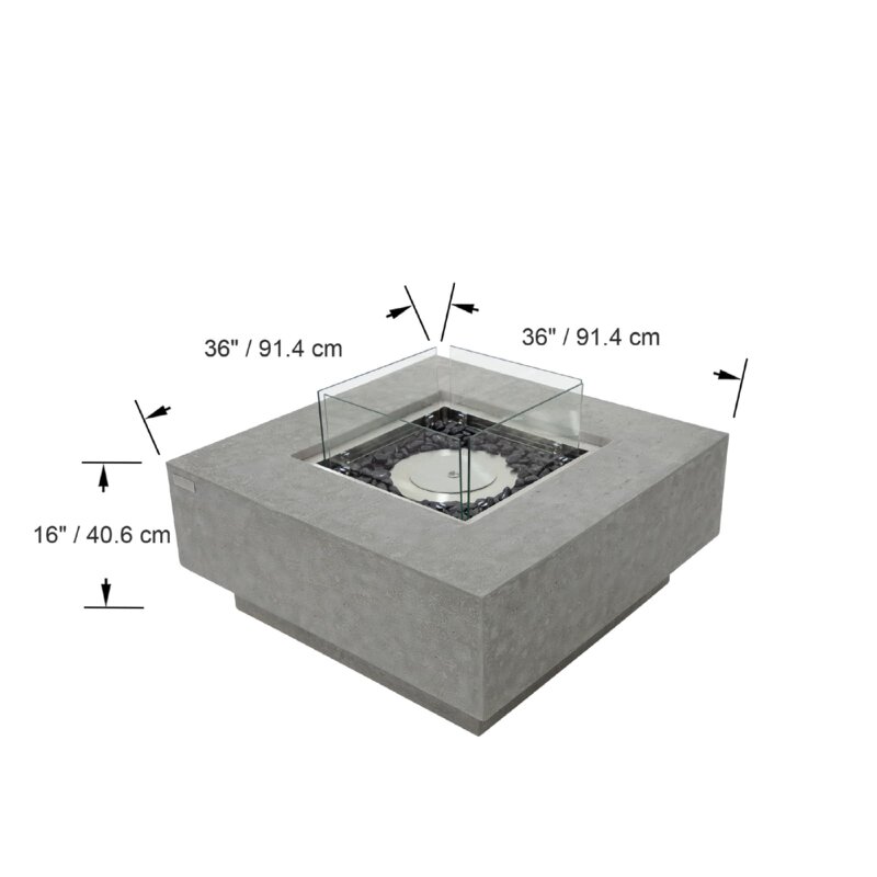 Bio Ethanol Feuerstelle Elementi Manhattan, Schieferschwarz