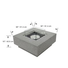 Bio Ethanol Feuerstelle Elementi Manhattan, Schieferschwarz