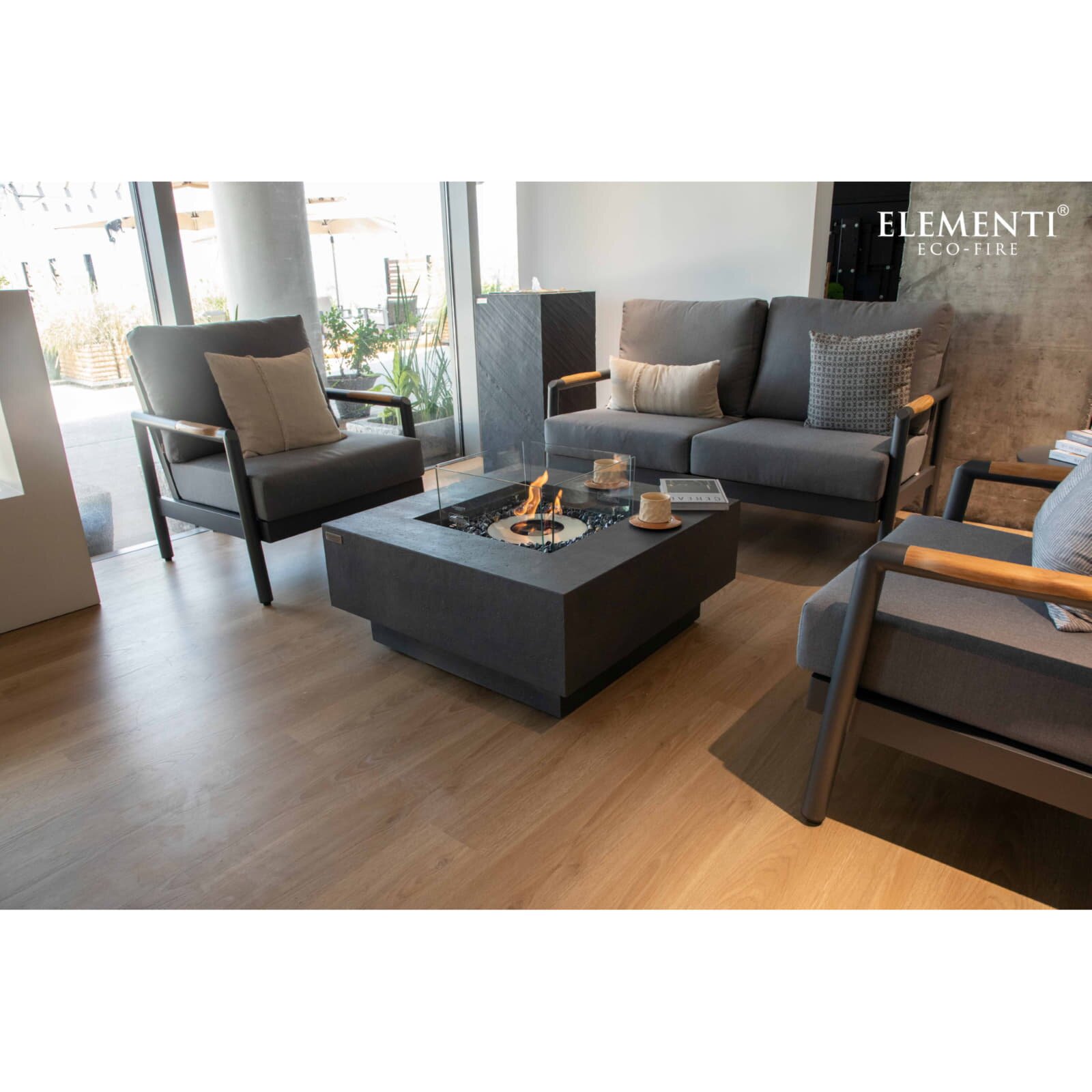 Bio Ethanol Feuerstelle Elementi Manhattan, Schieferschwarz