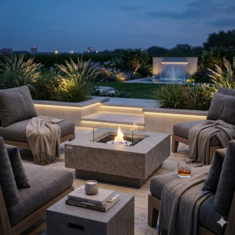 Bio Ethanol Feuerstelle Elementi Manhattan, Spacegrau