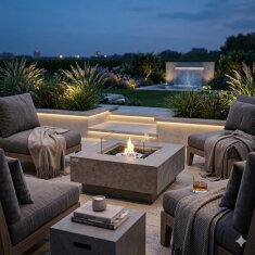 Bio Ethanol Feuerstelle Elementi Manhattan, Spacegrau