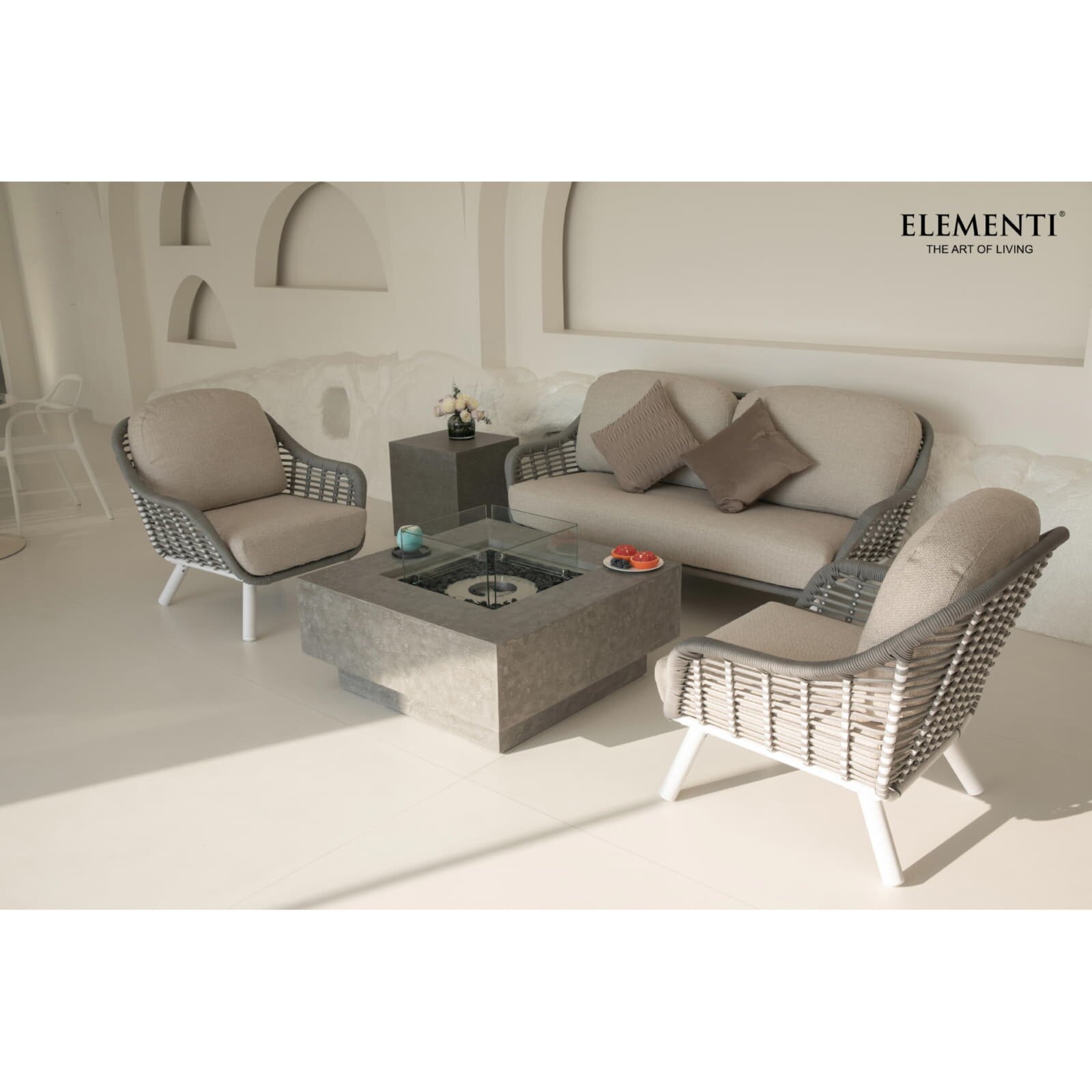 Bio Ethanol Feuerstelle Elementi Manhattan, Spacegrau