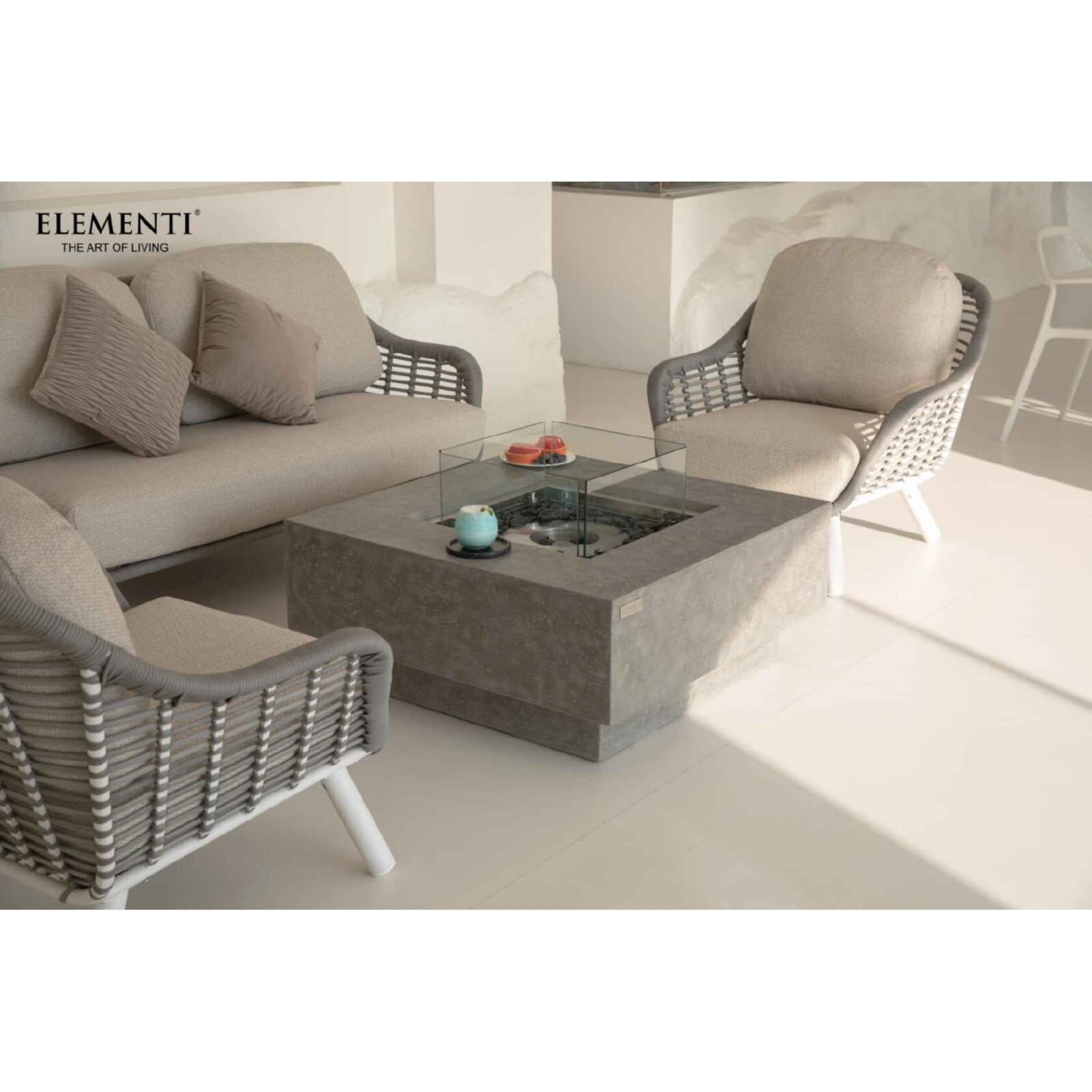 Bio Ethanol Feuerstelle Elementi Manhattan, Spacegrau