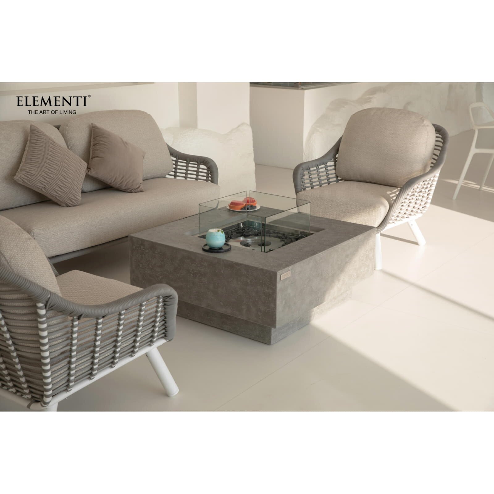 Bio Ethanol Feuerstelle Elementi Manhattan, Spacegrau