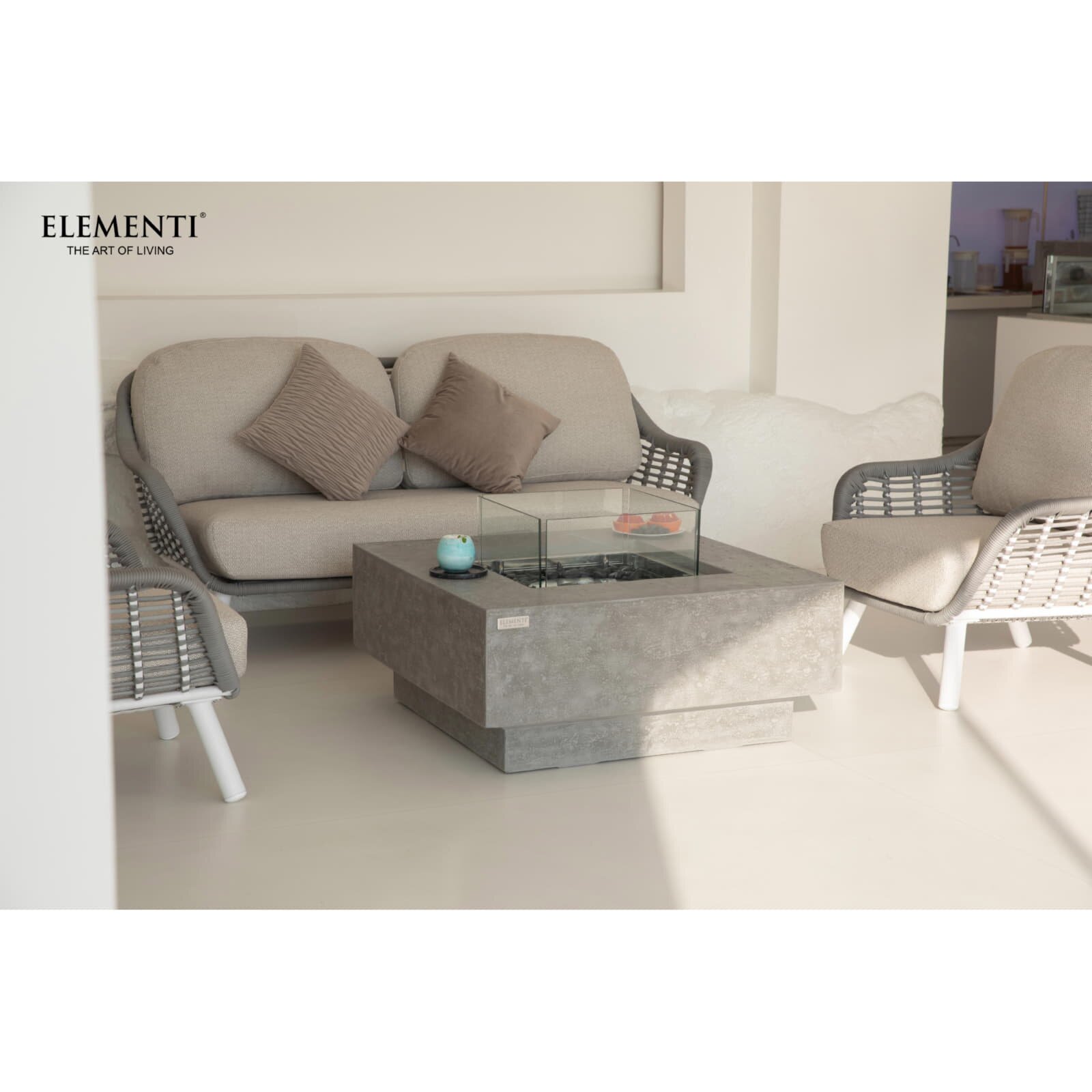 Bio Ethanol Feuerstelle Elementi Manhattan, Spacegrau