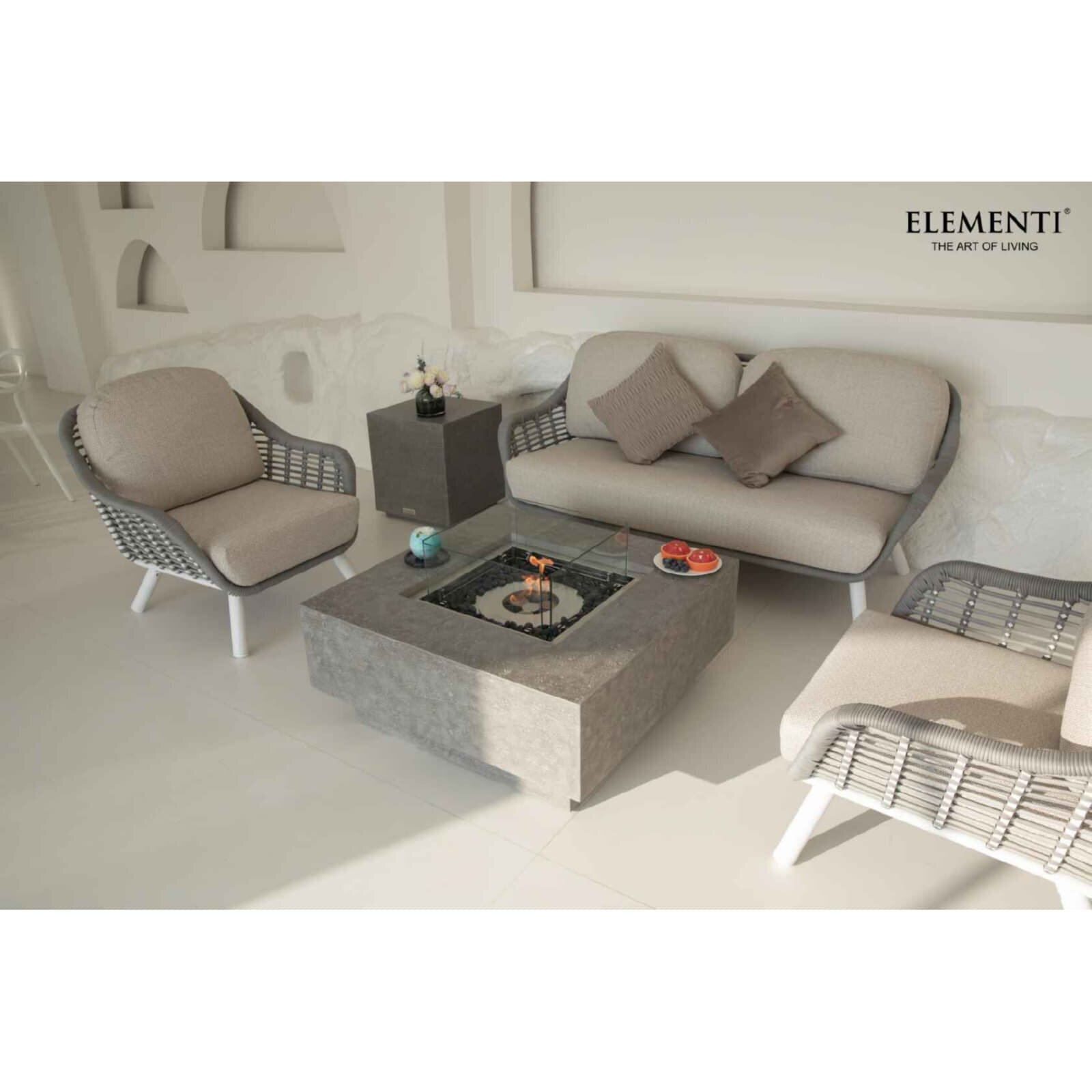 Bio Ethanol Feuerstelle Elementi Manhattan, Spacegrau