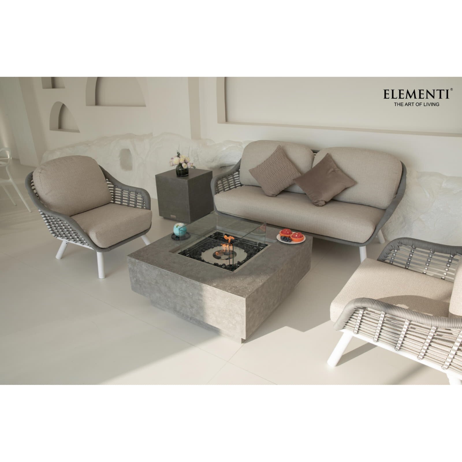 Bio Ethanol Feuerstelle Elementi Manhattan, Spacegrau