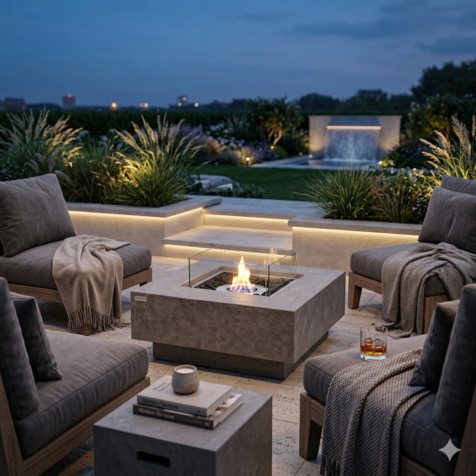 Bio Ethanol Feuerstelle Elementi Manhattan, Spacegrau