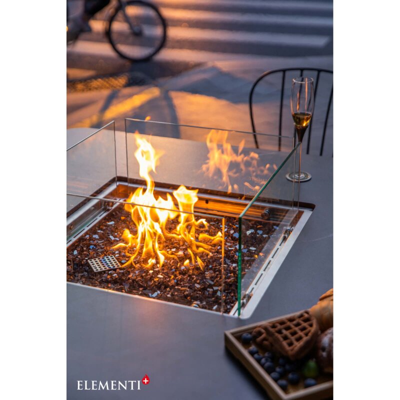 Gas Feuerstelle Elementi+ Esstisch Brugge, Bulgarien Schwarz